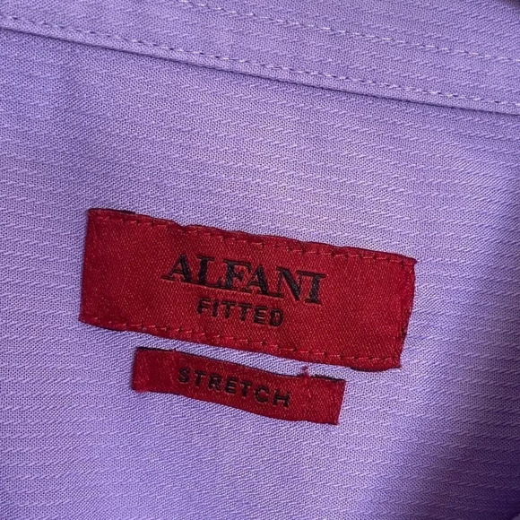Alfani Fitted Button Down Stretch Dress Shirt - Picture 3 of 6